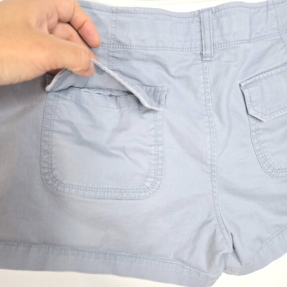 Vintage 90s Y2K Old Navy Grey Blue 3.5" Inseam Perfect Shorty Shorts Low Waist - Picture 2 of 6